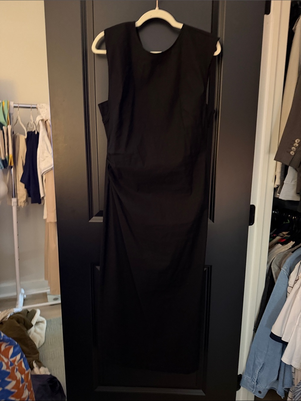 Maeve Black Sleeveless Maxi Sheath Dress